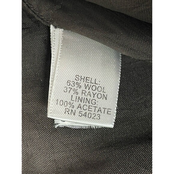 Banana Republic Women 29 Vintage Pants Wool Gray Herringbone Trouser Preppy Y2K - Picture 12 of 12